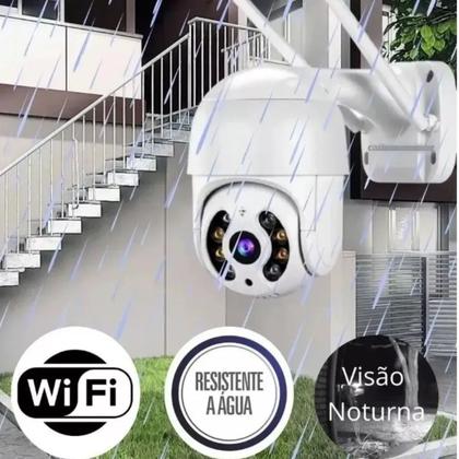 Imagem de 4 Cameras Sem Fio DVR NVR Segurança App Celular Gravador de Video Wifi Microfone Alto Falante Visao Noturna Ip66 Casa Rua Varanda Garagem Loja Comerci