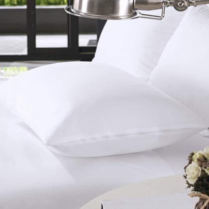 Imagem de 4 Capa Fronha para Travesseiro Branca 49cm X 69cm Capas Proteção Antiácaro