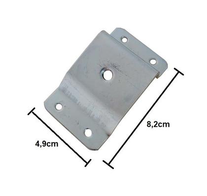 Imagem de 4 Chapa Inclinada Fixação Metal Palito Rosca 5/16 