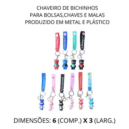 Imagem de 4 Chaveiros Criativo Divertido Para Chaves De Bichinhos Urso