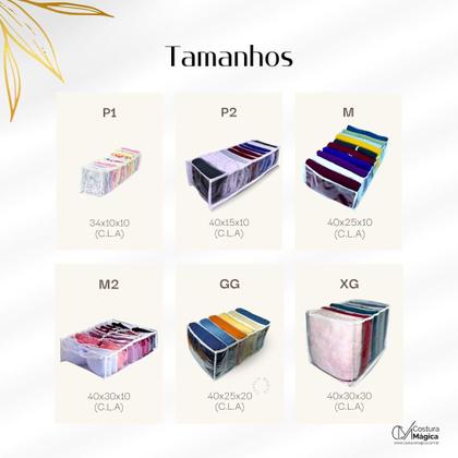 Imagem de 4 Colmeia Organizadora para Peça Íntima  34x10x10 Pvc Cristal Transparente