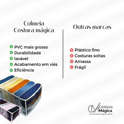 Imagem de 4 Colmeia Organizadora para Peça Íntima  34x10x10 Pvc Cristal Transparente