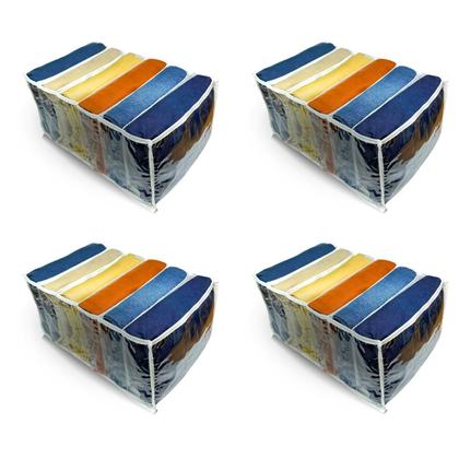 Imagem de 4 Colmeias Organizadora de Guarda-roupa para Calça Jeans, Toalhas, Blusas, Lençol, Jaquetas. GG 40x25x20