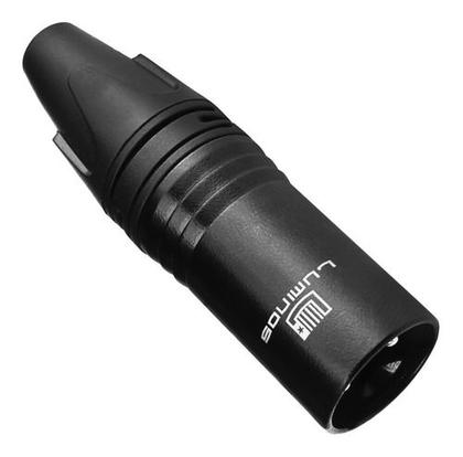 Imagem de 4 Conector Xlr Canon Macho Metal Dmx Preto Lu71226bk Luminos