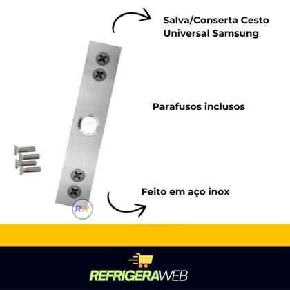Imagem de 4 Conserta Salva Cesto Inox Compativel Lava Seca Samsung