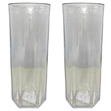 Imagem de 4 Copo Acrilico Long Drink Bebidas Suco Festas 350ML Cores