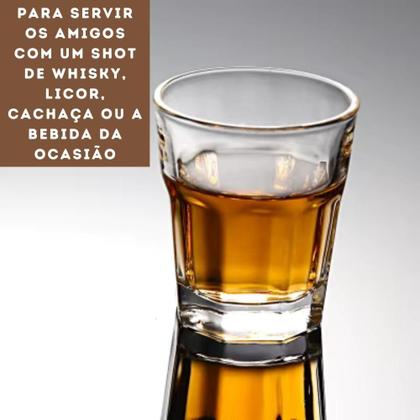 Imagem de 4 Copos De Vidro Shot 42Ml Cachaça Pinga Licor Tequila Bar
