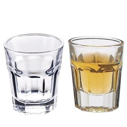 Imagem de 4 Copos De Vidro Shot 42Ml Cachaça Pinga Licor Tequila Bar