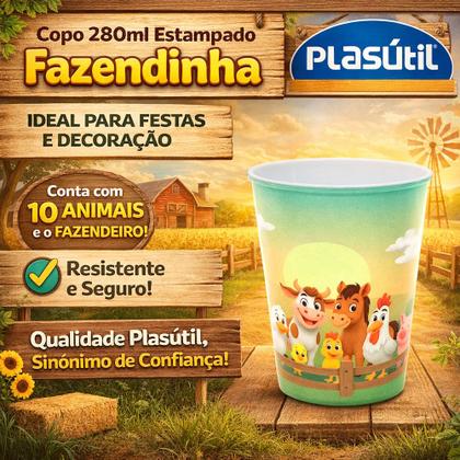 Imagem de 4 Copos Fazendinha Festa Caipira Junina Lembrança Festa Tema Sitio Lobato