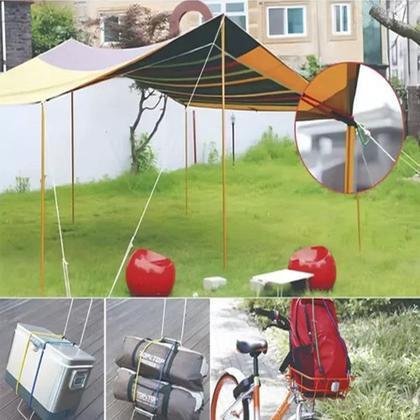 Imagem de 4 Cordas Extensor Elástico Bagageiro Moto Bike 1,5 Mts 9 mm