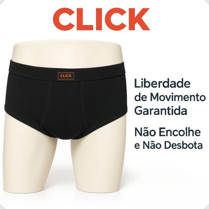 Imagem de 4 Cuecas Click Tradicional Adulto Com Abertura Helanca 120