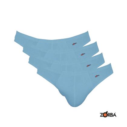 Imagem de 4 Cuecas Tradicional Básica Modelo Slip Light Zorba Em Cotton Algodão