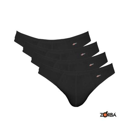 Imagem de 4 Cuecas Tradicional Básica Modelo Slip Light Zorba Em Cotton Algodão