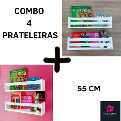 Imagem de 4 Estante Livros Organizador Pelúcia Nicho Porta Brinquedos