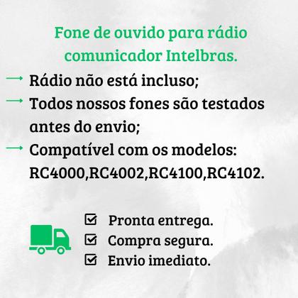 Imagem de 4 fones de ouvido função vox para rádio comunicador intelbras