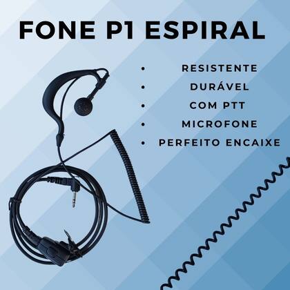 Imagem de 4 Fones Microfone P1 Espiral Para Rádio Talkabout T470BR T38 T210