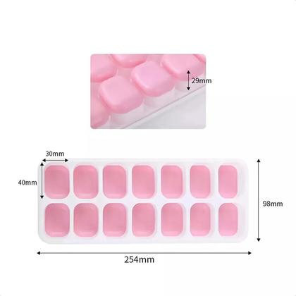 Imagem de 4 Forma De Gelo Com Tampa Multiuso Fundo Silicone Flexível