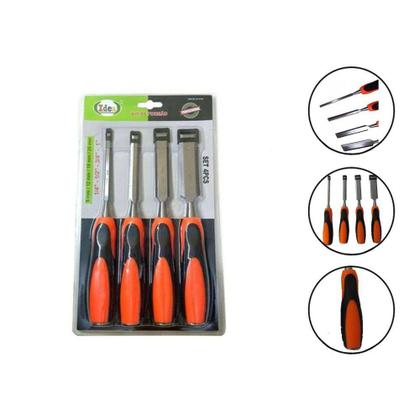 Imagem de 4 Formão Profissional Carpintaria Marcenaria 6 12 19 e 25mm