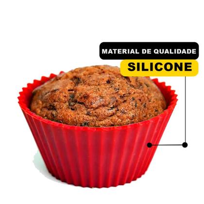 Imagem de 4 Forminhas De Cupcake Kit Com Mini Formas De Silicone Não Gruda Prático E Fácil Para Casa Festas