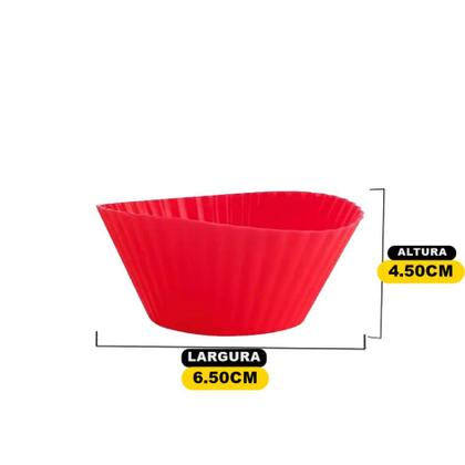 Imagem de 4 Forminhas De Cupcake Kit Com Mini Formas De Silicone Não Gruda Prático E Fácil Para Casa Festas