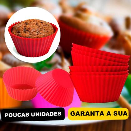 Imagem de 4 Forminhas De Cupcake Kit Com Mini Formas De Silicone Não Gruda Prático E Fácil Para Casa Festas