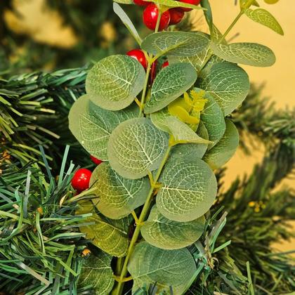 Imagem de 4 Galho Pick Folhagem Berries Arvore De Natal Guirlanda 54Cm