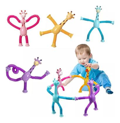 Imagem de 4 Girafas Pop It Tubo Estica E Gruda Fidget Toys Tiktok Envio Imediato