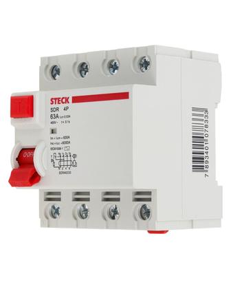 Imagem de 4 Interruptor Diferencial Residual Dr 63a 4 Polos 30ma Steck
