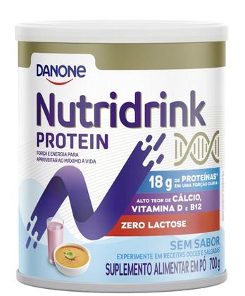 Imagem de 4 Latas Suplemento Nutridrink Protein em Pó -Danone -Sem Sabor - 700g