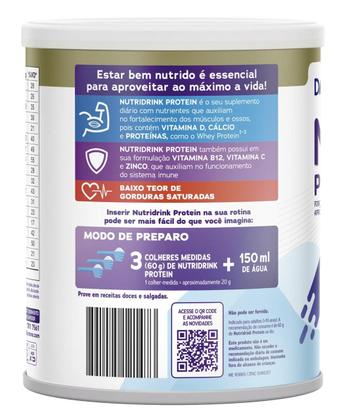 Imagem de 4 Latas Suplemento Nutridrink Protein em Pó -Danone -Sem Sabor - 700g