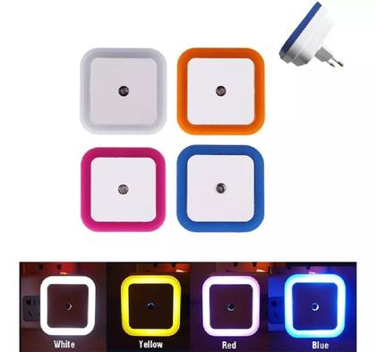 Imagem de 4 Luminária Luz Led Sensor Automático Quarto Sala Tomada