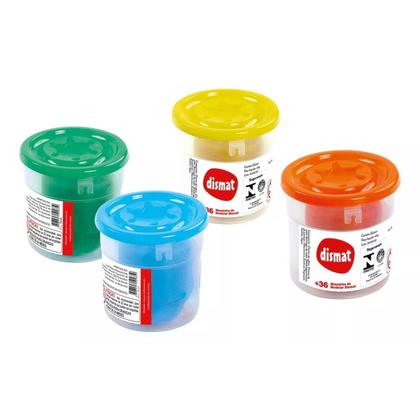 Imagem de 4 Massinhas Infantil Para Modelar Molda Mundo Dismat Mk442