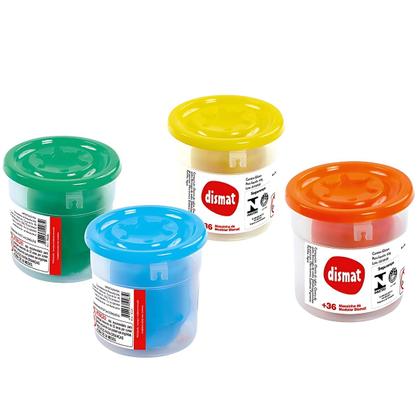 Imagem de 4 Massinhas Infantil Para Modelar Molda Mundo MK442 Dismat 