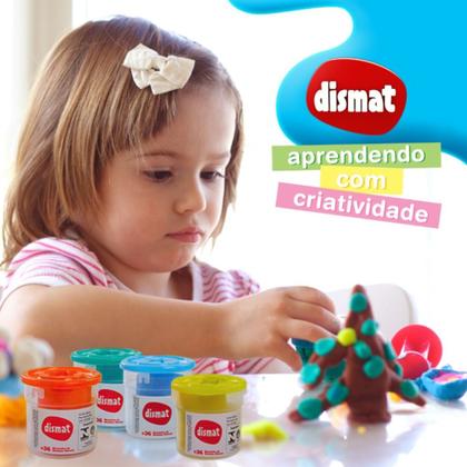 Imagem de 4 Massinhas Infantil Para Modelar Molda Mundo MK442 Dismat 