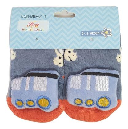 Imagem de 4 Meias Sapatinhos Rn Pantufas Bebê Infantil Menino Menina