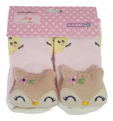 Imagem de 4 Meias Sapatinhos Rn Pantufas Bebê Infantil Menino Menina
