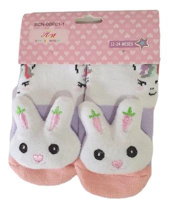 Imagem de 4 Meias Sapatinhos Rn Pantufas Bebê Infantil Menino Menina
