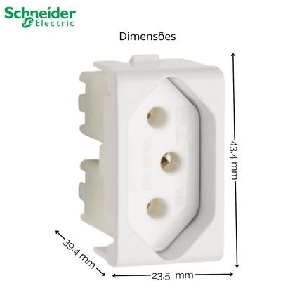 Imagem de 4 Módulo Tomada Branco Lunare 2p+t 250v 20a - Schneider