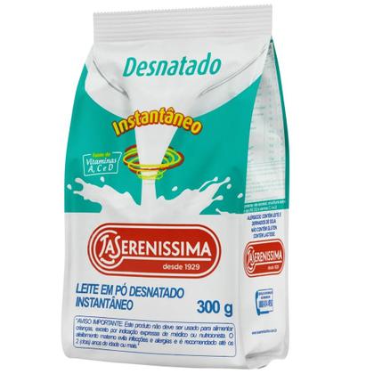 Imagem de 4 Pacotes Leite em Pó Desnatado LA SERENÍSSIMA Sachê 300g