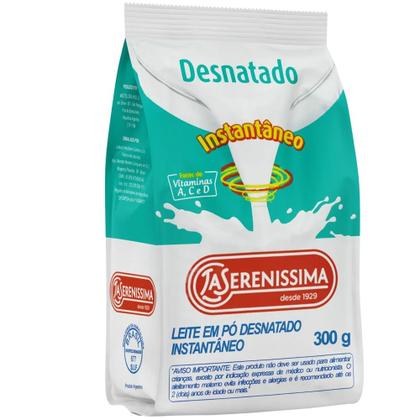 Imagem de 4 Pacotes Leite em Pó Desnatado LA SERENÍSSIMA Sachê 300g