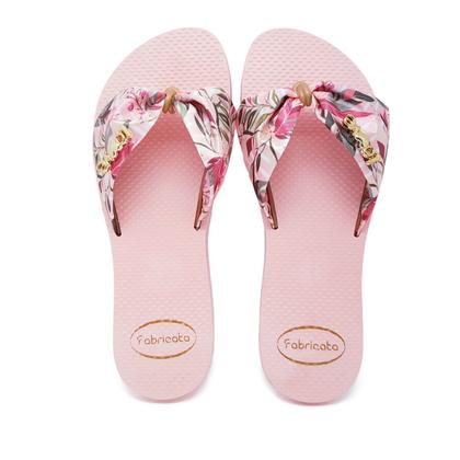 Imagem de 4 Pares Chinelo Sandália Feminina Laço Tecido Estampado K112