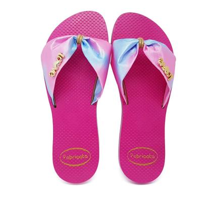 Imagem de 4 Pares Chinelo Sandália Feminina Laço Tecido Estampado K112