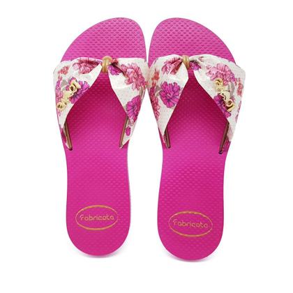 Imagem de 4 Pares Chinelo Sandália Feminina Laço Tecido Estampado K112