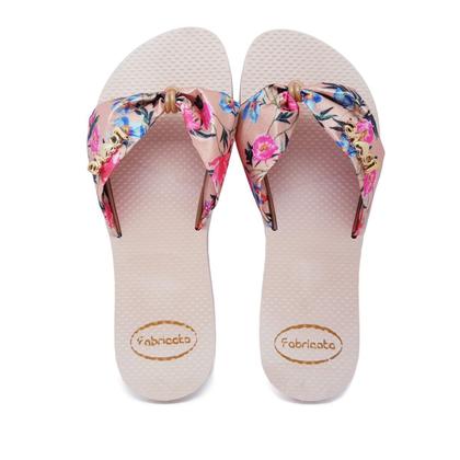 Imagem de 4 Pares Chinelo Sandália Feminina Laço Tecido Estampado K112