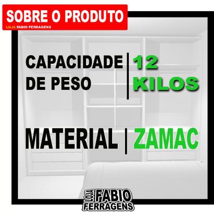 Imagem de 4 Peças - Suporte Lateral Para Tubo Oval Para Guarda Roupa Cromado
