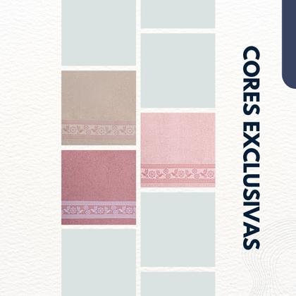 Imagem de 4 Peças Toalhas Grandes Rosto E Banho 100% Algodão Macias