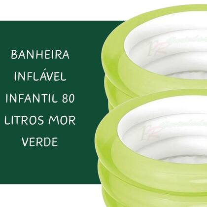 Imagem de 4 Piscina Material Pvc 80l Criança + 2anos Infantil Verde