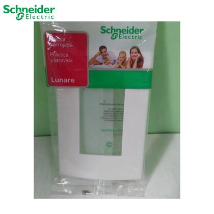 Imagem de 4 Placa 4x2 3 Postos Linha Lunare Schneider Branco Gelo