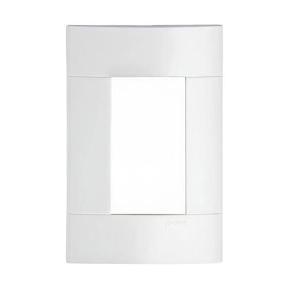 Imagem de 4 Placa 4x2 3 Postos Linha Lunare Schneider Branco Gelo