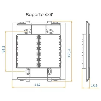 Imagem de 4 Placas Brancas 3 Postos Com Suporte 4x4 Margirius 